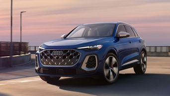 Front view of 2025 Audi SQ5 parked. 