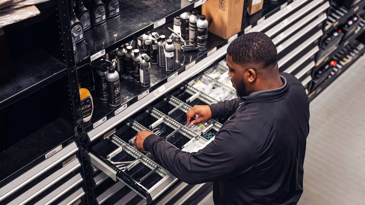 An Audi service technician.