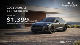 Lease the Audi A8 in Manhattan New York Today NYC