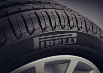 Side view of tire. 