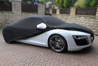 Car cover on vehicle.