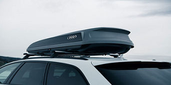 Roof rack on top of an Audi vehicle