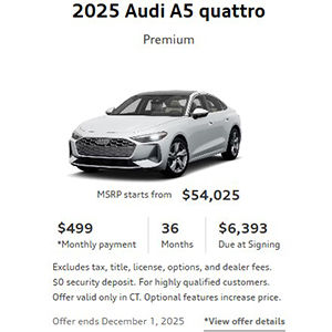 Side view of an Audi vehicle