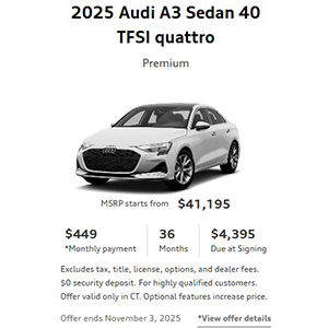 Side view of an Audi vehicle 