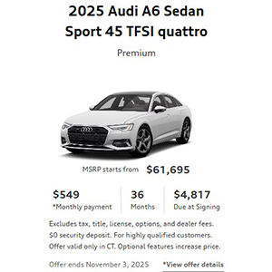 Side view of an Audi vehicle 