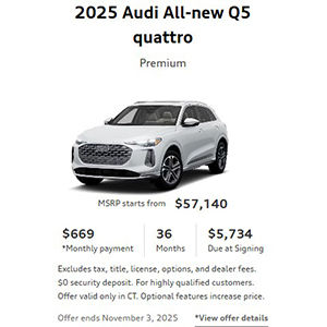 Side view of an Audi vehicle 