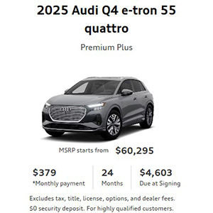 Side view of an Audi vehicle 