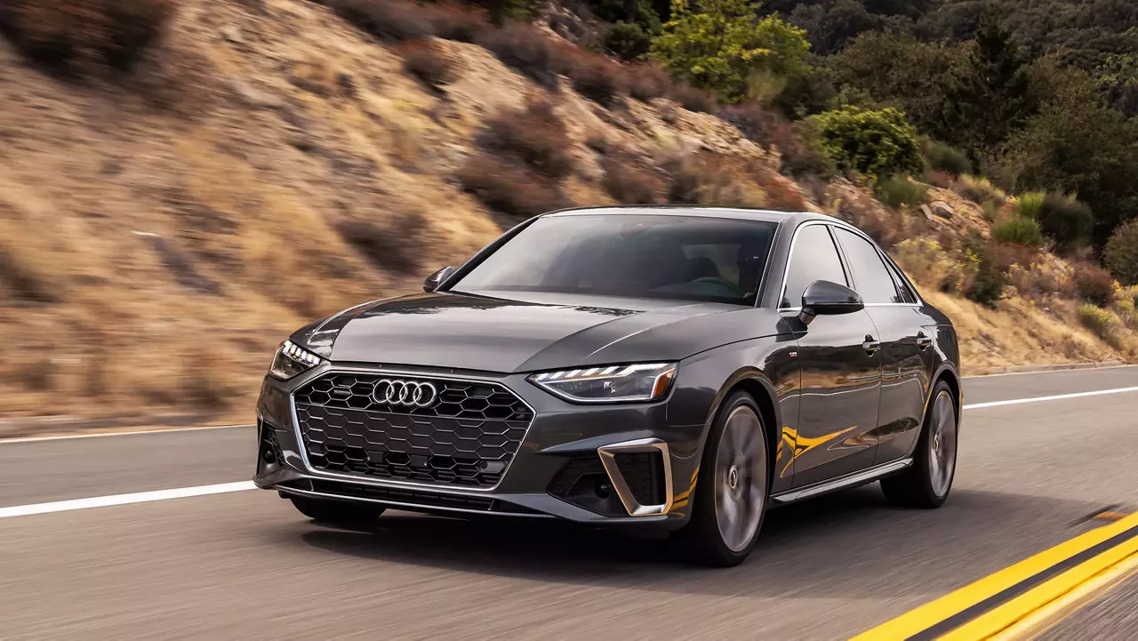 Audi vehicle accelerating.