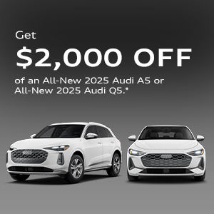Lineup of new Audi vehicles