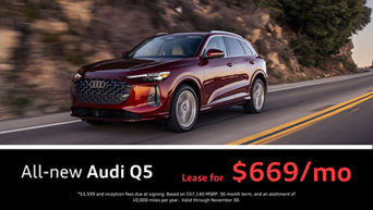 2025 All-new Q5 on a mountain road.