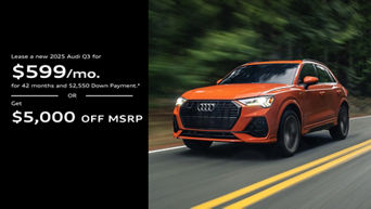 Front view of a 2025 Audi Q3