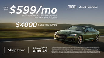 Audi A5 on the road