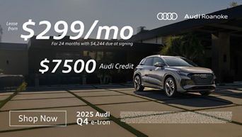 Side profile view of an Audi Q4.