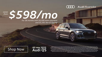 Side profile view of an Audi Q5.