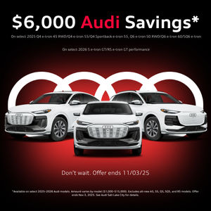 $6,000 Audi Savings 