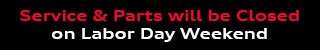 Service and Parts Labor Day Announcement