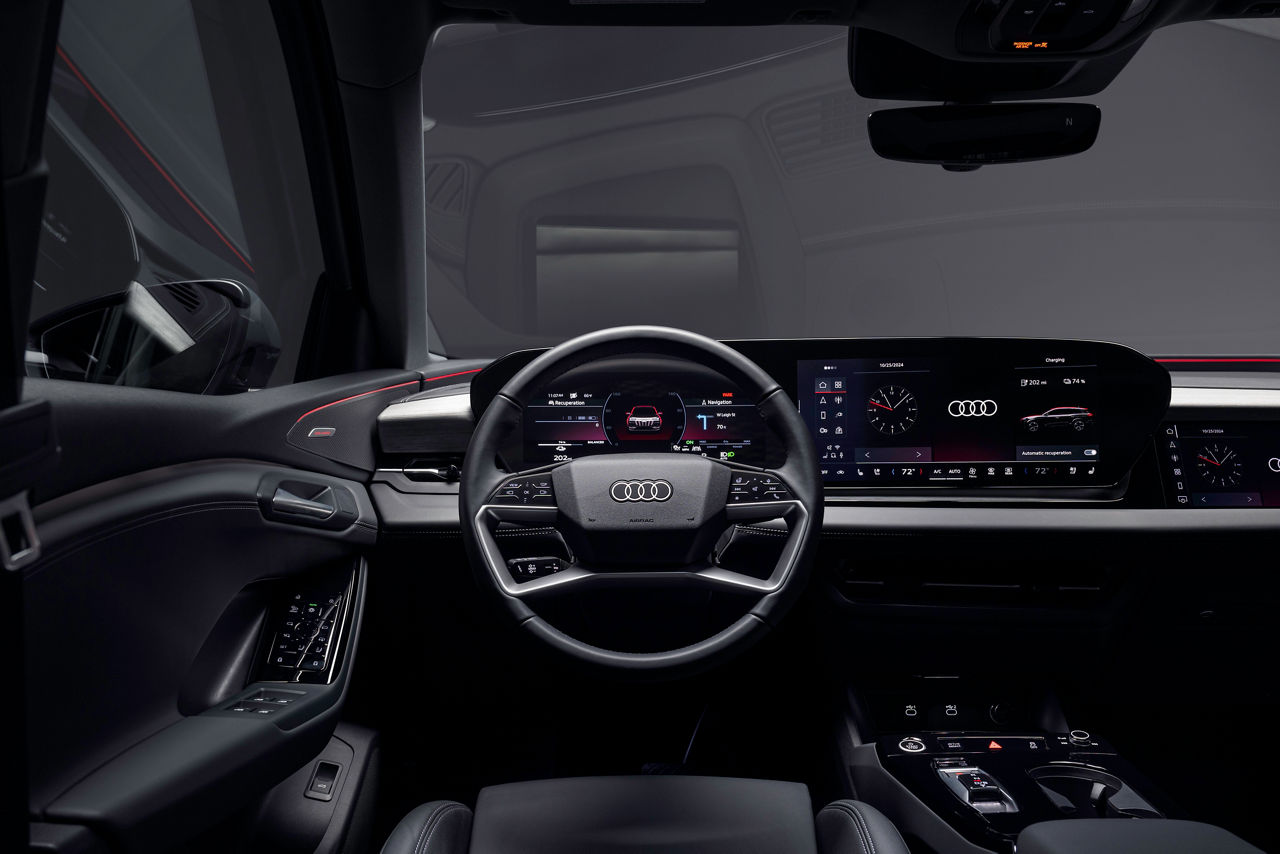 Audi Q6 interior front parked