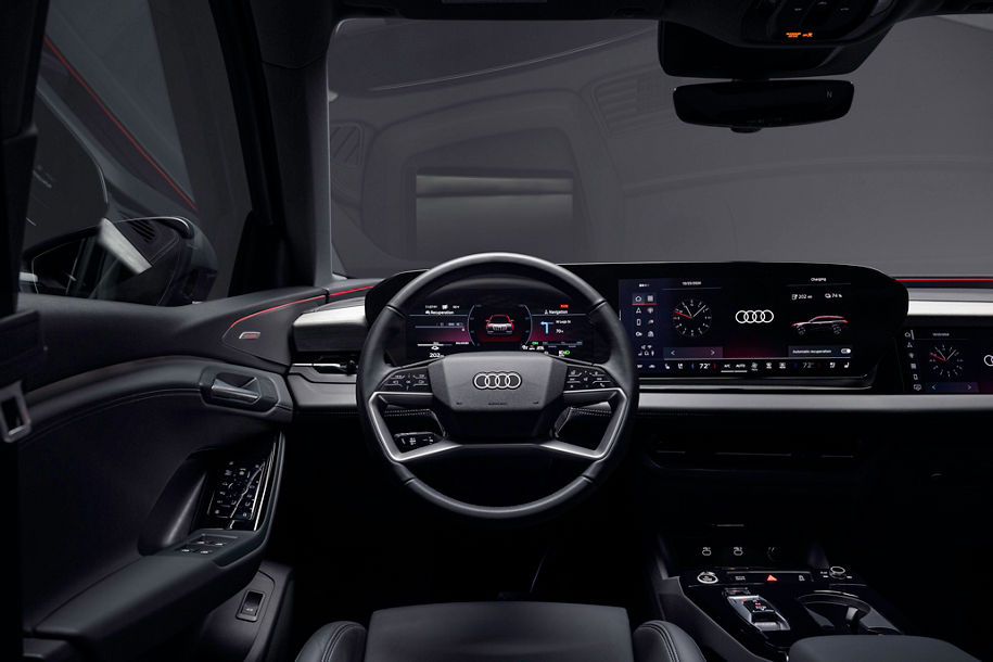 Audi Q6 interior front parked