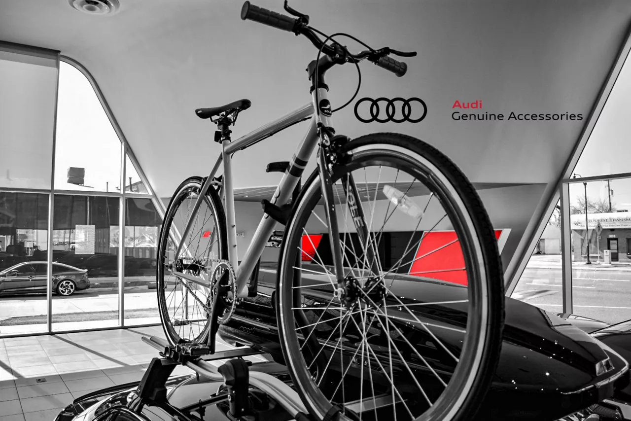Genuine Audi Accessories Bike with Racks on an Audi A4 Allroad