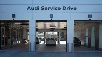 Exterior image of an Audi Service Drive center.