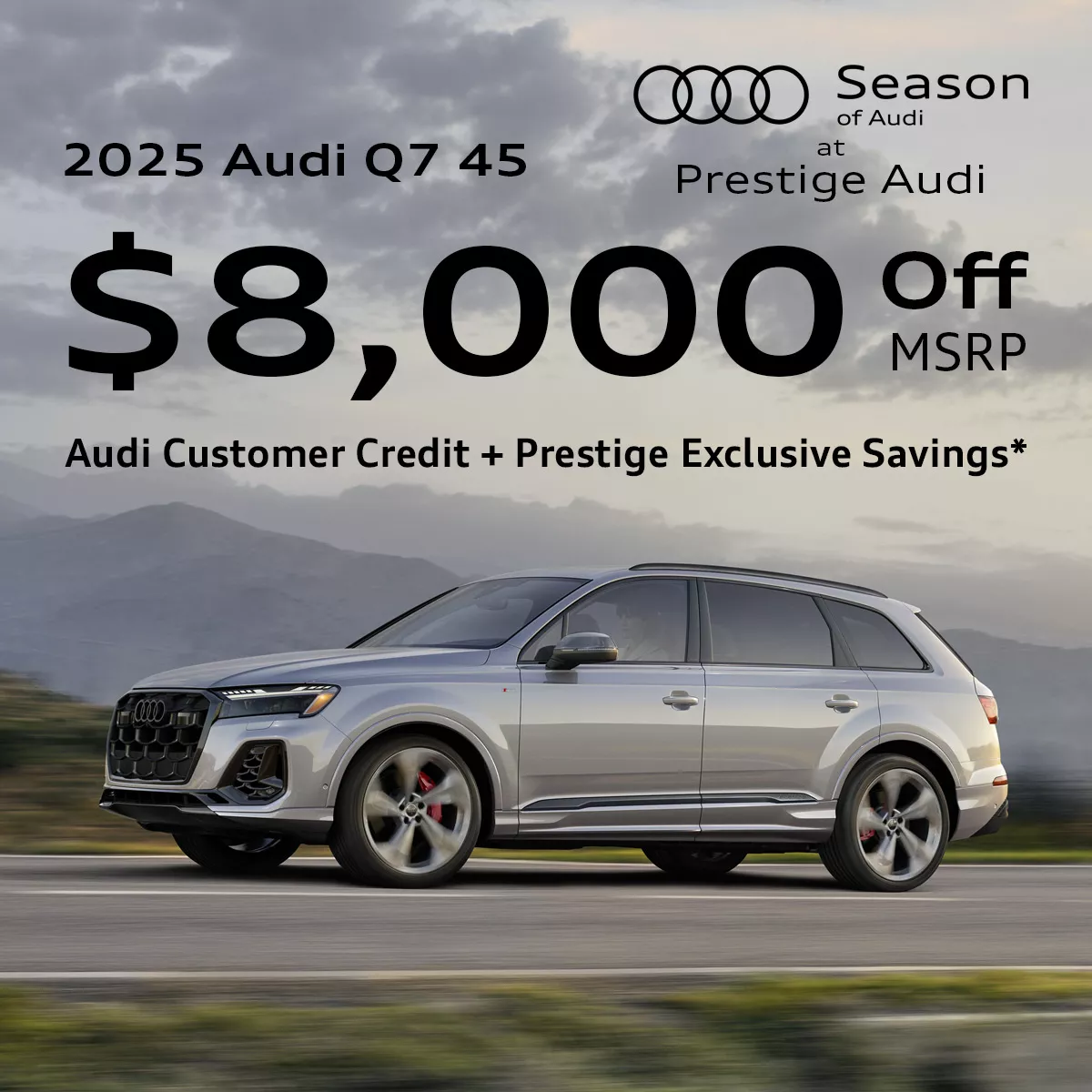 2025 Audi Q7 45 - $8,000 Off MSRP*