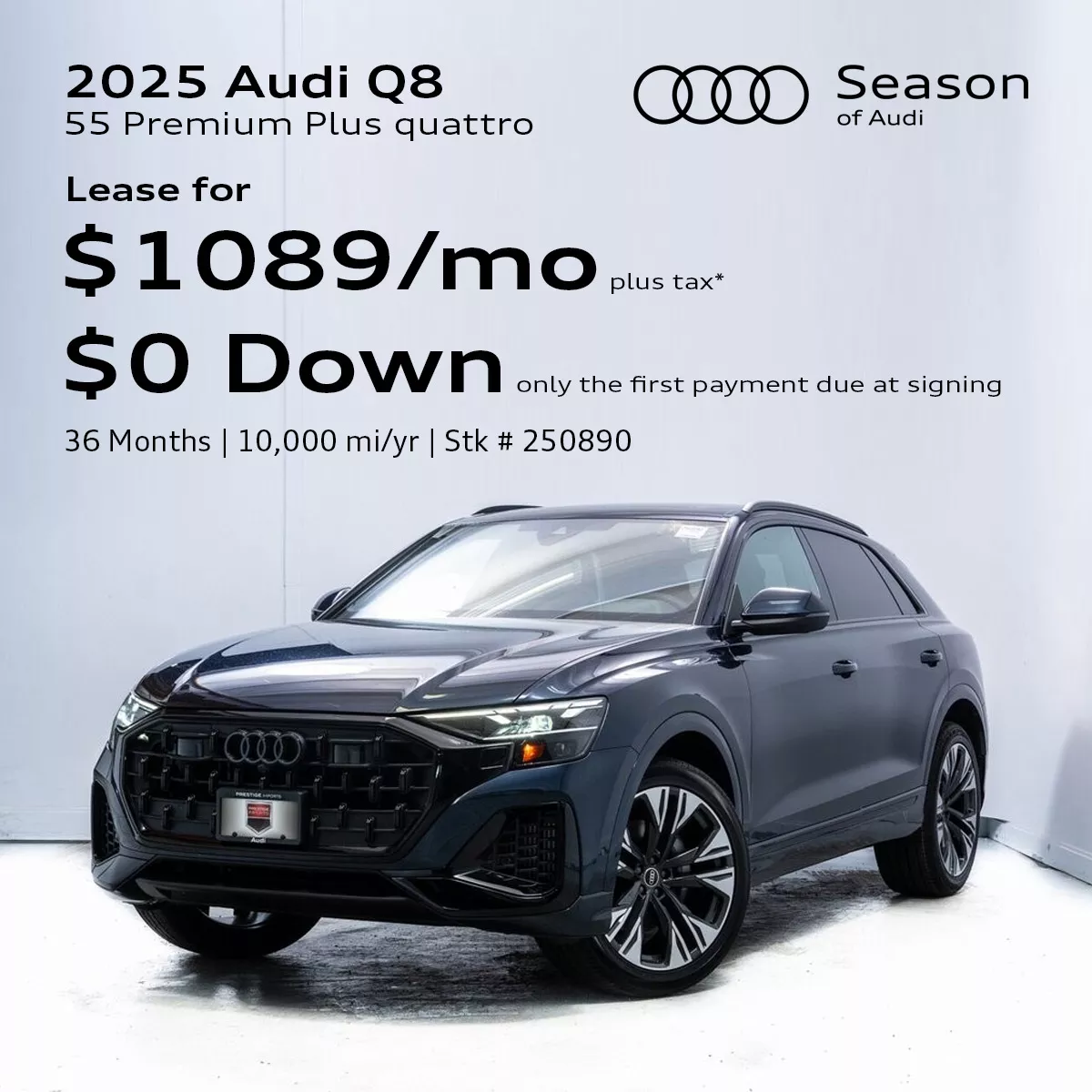 2025 Audi Q8 55 Premium Plus Lease Offer