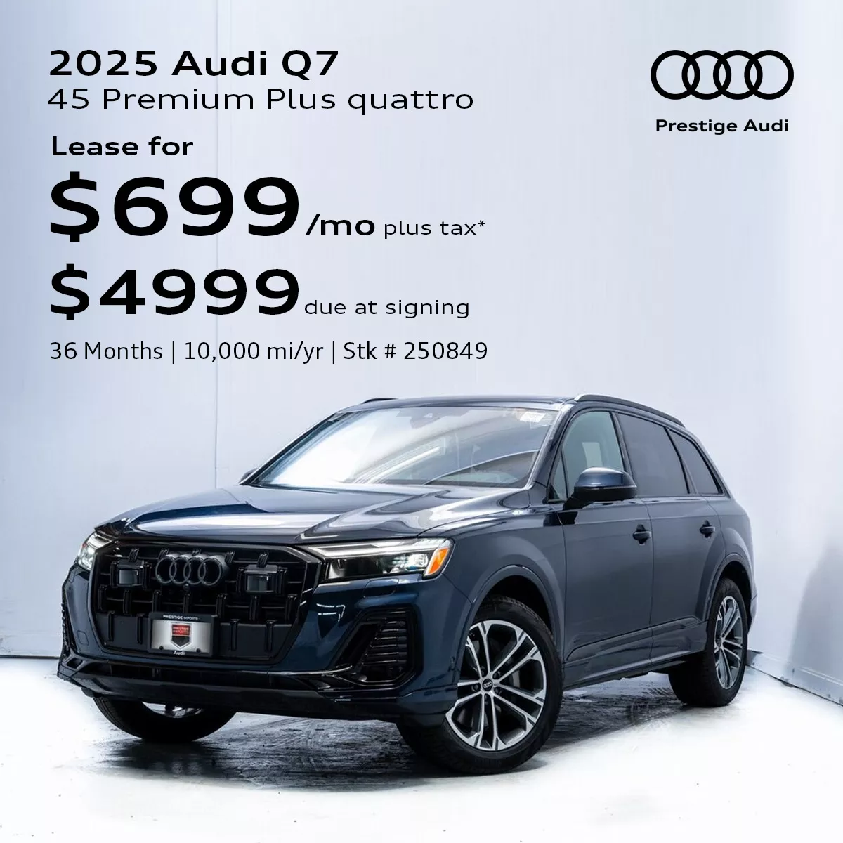 Audi Q7 45 Premium Plus Lease Offer