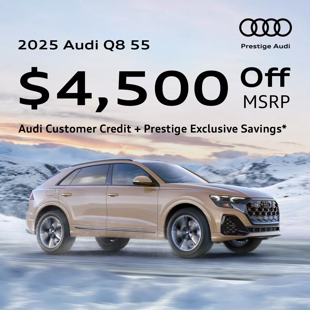 2025 Audi Q8 - $4500 Off MSRP