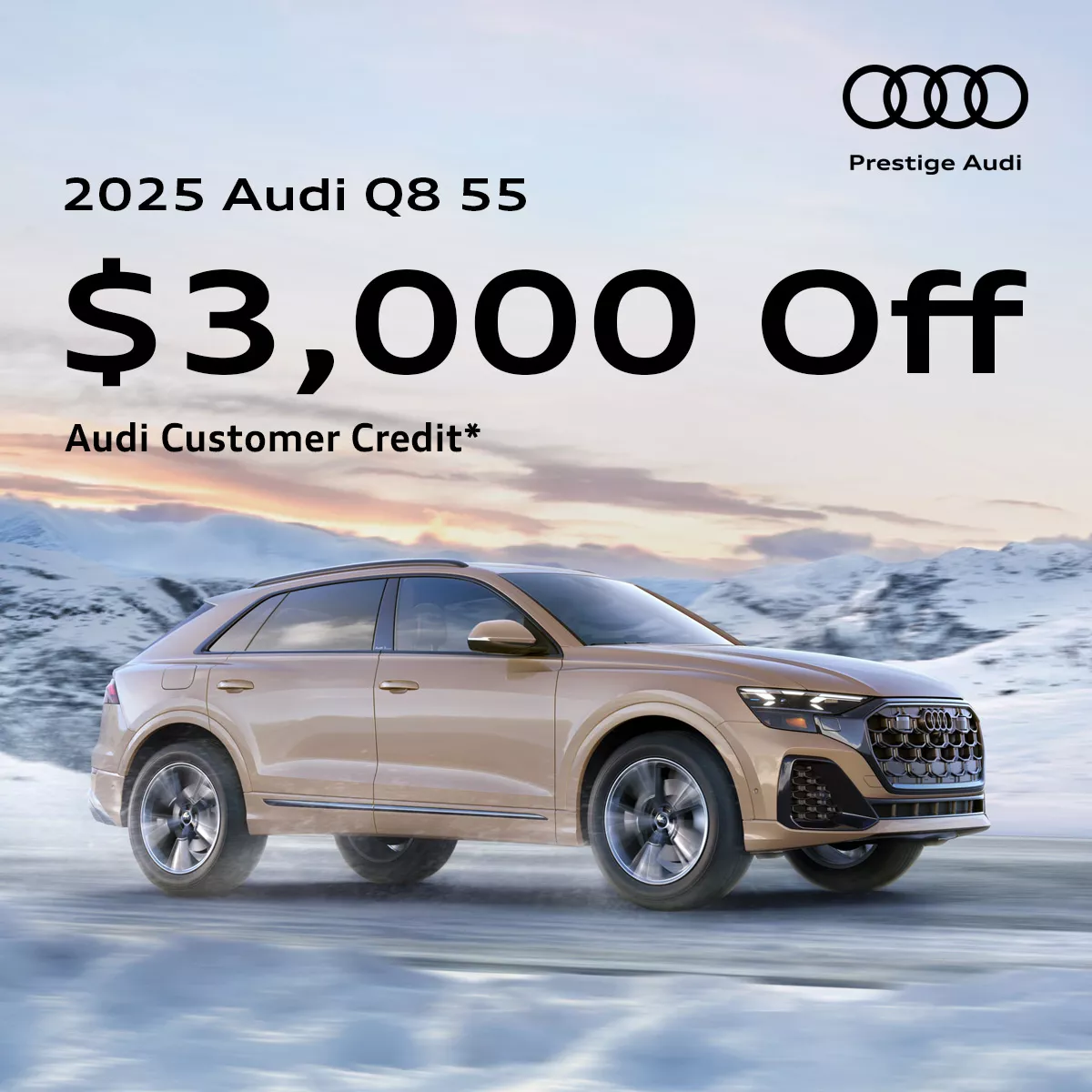 2025 Audi Q8 - $3000 Customer Credit