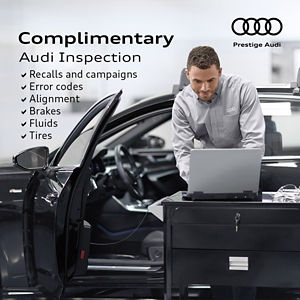 Audi technician checking vehicle error codes