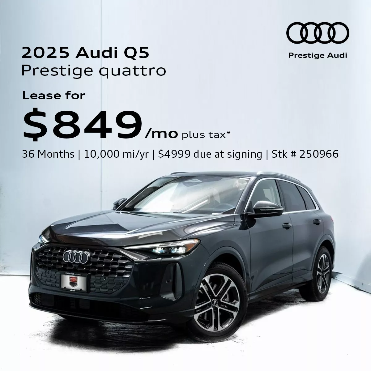 Audi Q5 Prestige Lease Offer
