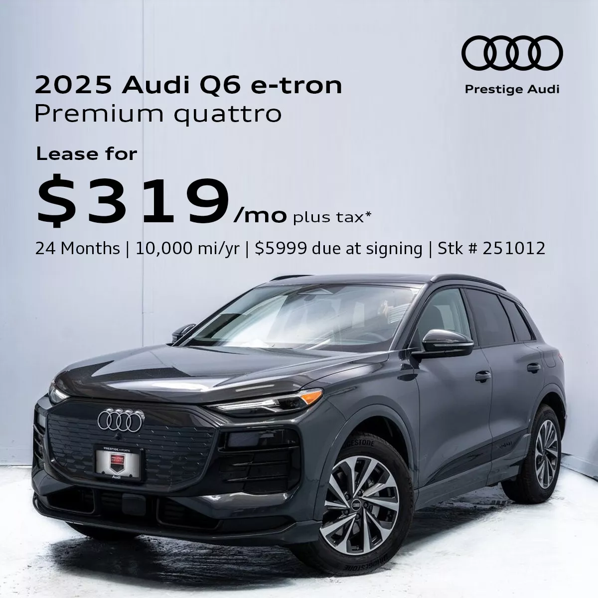 2025 Audi Q6 e-tron Lease Offer
