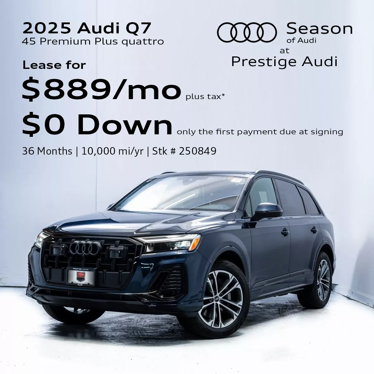 Audi Q7 45 Premium Plus Lease Offer