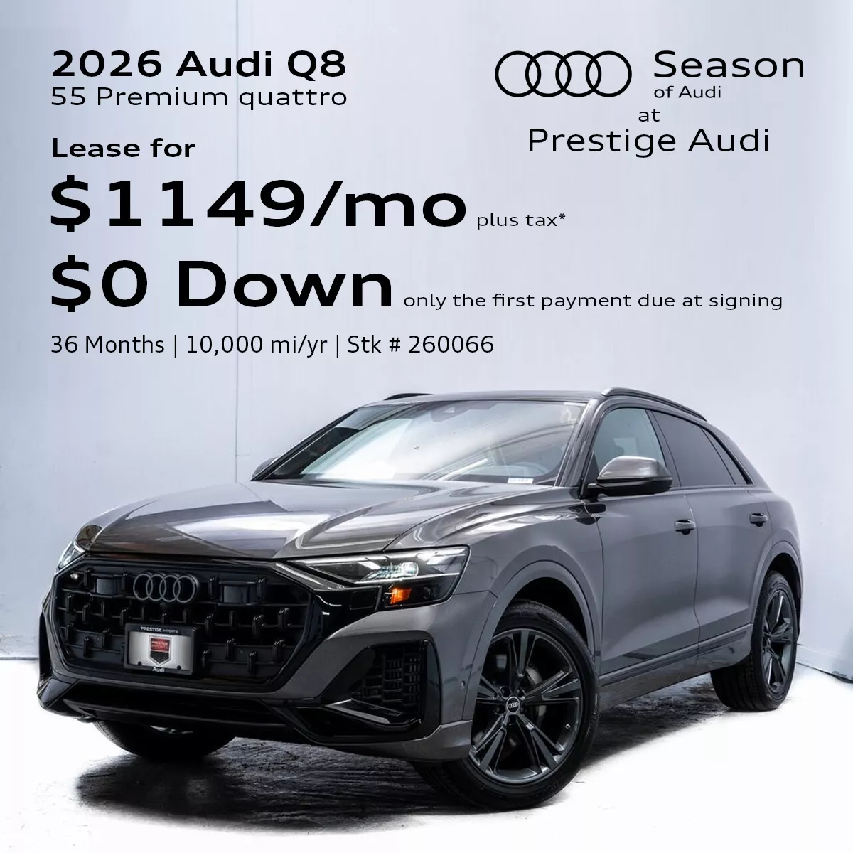 2026 Audi Q8 55 Premium Lease Offer
