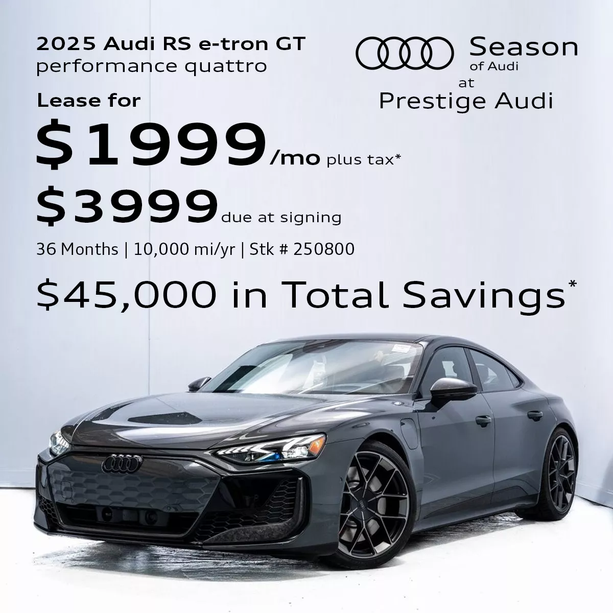 RS e-tron GT Performance - $45,000 in Total Savings
