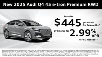 Side view of an Audi Q4 e-tron.