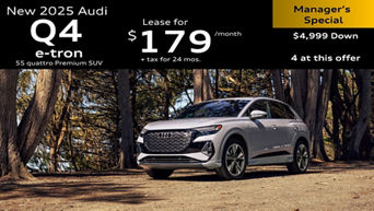 New 2025 Audi Q4 e-tron Sportback Premium parked 