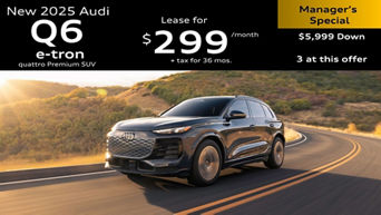 New 2025 Audi Q6 e-tron driving 