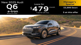 New 2025 Audi Q6 e-tron driving 