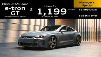 New 2025 Audi  e-tron GT parked 