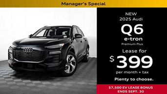 New 2025 Audi Q6 e-tron driving 