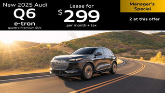 New 2025 Audi Q6 e-tron driving 