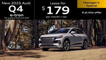 New 2025 Audi Q4 e-tron Sportback Premium parked 