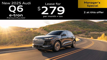 New 2025 Audi Q6 e-tron driving 