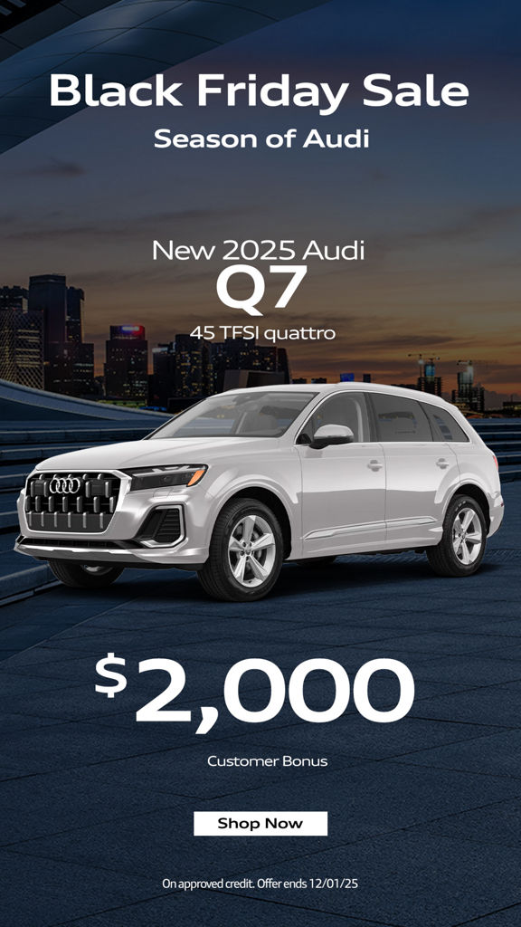 Audi Q4 etron side profile parked