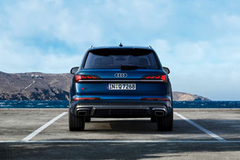 Back view of the Audi Q6 etron