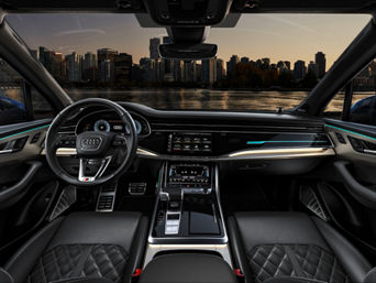 Beach view with Q6 etron side view