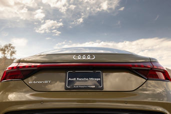 Q6 etron driving on the road 