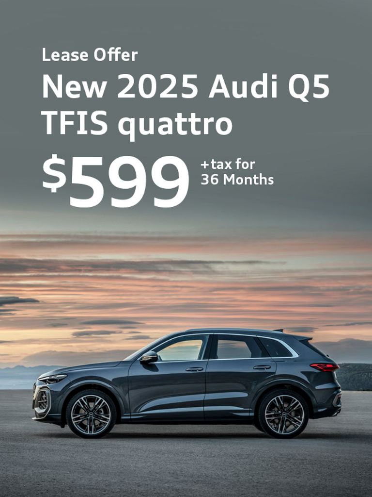 Audi Q5 etron side profile parked