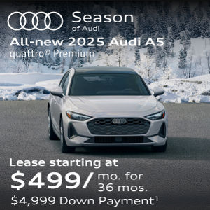 All-new 2025 Audi A5 quattro® Premium Lease starting at $499/mo. for  36 mos. $4,999 Down Payment*